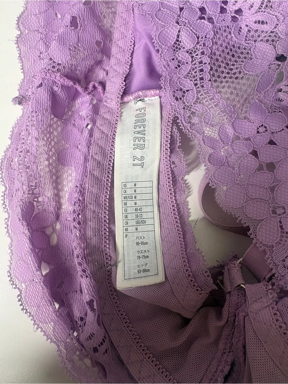 Forever 21 Pink & Lavender Lace Bralette Set